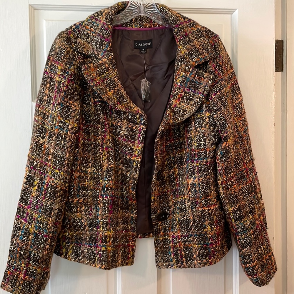 Dialogue Multicolored Tweed Jacket - image 1